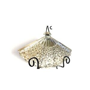 Unmarked | Dining | Fenton Glass Fan Shaped Vanity Tray 5x7 Daisy ...